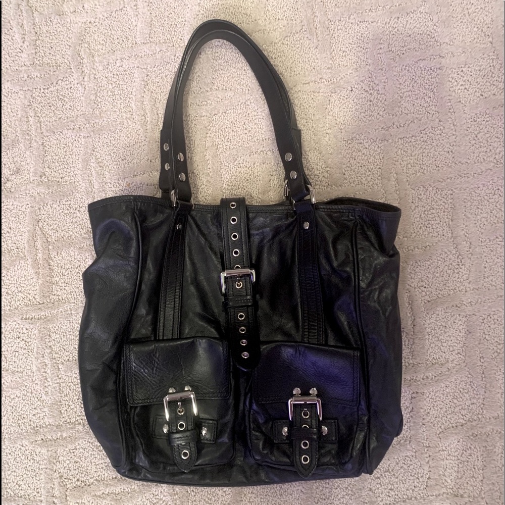 Mulberry Black Leather Roxanne Large Tote Bag